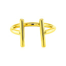 14k Yellow Gold Open Ring with Bars-4