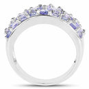 2.52 Carat Genuine Tanzanite .925 Sterling Silver Ring-2