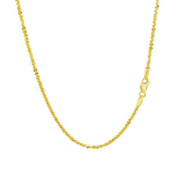 14k Yellow Gold Sparkle Chain 1.5mm