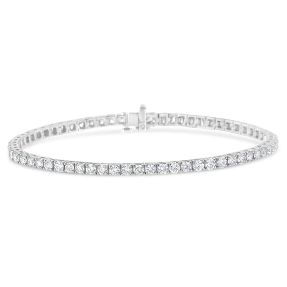 IGI Certified 5.0 Cttw Cut Diamond 14K White Gold Classic 7â€ Tennis Bracelet (H-I Color, I1-I2 Clarity)