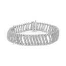 .925 Sterling Silver 5.00 Cttw Round-Cut Diamond "S" Link Bracelet (I-J Color, I3 Clarity) - Size 7.25-2