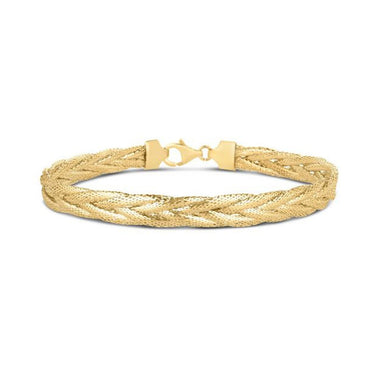 14k Yellow Gold Rapunzel Woven Bracelet (6.00 mm) - 0
