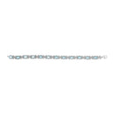 .925 Sterling Silver Oval Blue Topaz Diamond Butterfly Link Bracelet (I-J Color, I1-I2 Clarity) - Size 7" Inches-3