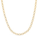 Gold Vermeil .925 Sterling Silver 1/4 Cttw Diamond Bold Octagonal Link Necklace-1