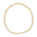 Gold Vermeil .925 Sterling Silver 1/4 Cttw Diamond Bold Octagonal Link Necklace-4