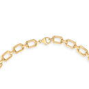 Gold Vermeil .925 Sterling Silver 1/4 Cttw Diamond Bold Octagonal Link Necklace-5