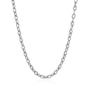 3.5mm 14k White Gold Pendant Chain with Textured Links-2