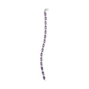 .925 Sterling Silver 7x5mm Oval Amethyst and Diamond Accent X-Link Bracelet (H-I Color, SI1-SI2 Clarity)  - Size 7"-8