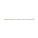10k Yellow Gold 5.00 Cttw Round-Cut and Baguette-Cut Diamond Floral Link 7.25" Bracelet (I-J Color, I2-I3 Clarity)-4