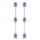 1.98 Carat Genuine Tanzanite .925 Sterling Silver Earrings-1