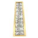 14K Yellow Gold 1 1/2 cttw Princess Cut Diamond Greek Column Pendant Necklace (G-H, VS1-VS2)-1