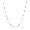 14k White Gold Round Cable Link Chain 1.2mm-2