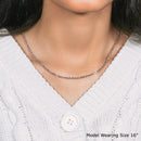 14k White Gold Diamond Cut Cable Link Chain (2.60 mm)-6