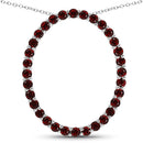 3.52 Carat Genuine Garnet .925 Sterling Silver Pendant-1