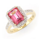 2.97 Carat Genuine Pink Topaz and White Topaz .925 Sterling Silver Ring-1