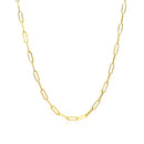 14K Yellow Gold Delicate Paperclip Chain (2.1mm)-2