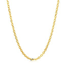 18k Yellow Gold Diamond Cut Cable Link Chain (2.60 mm)-2