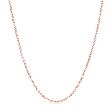 14k Rose Gold Round Cable Link Chain (1.25 mm) - 0