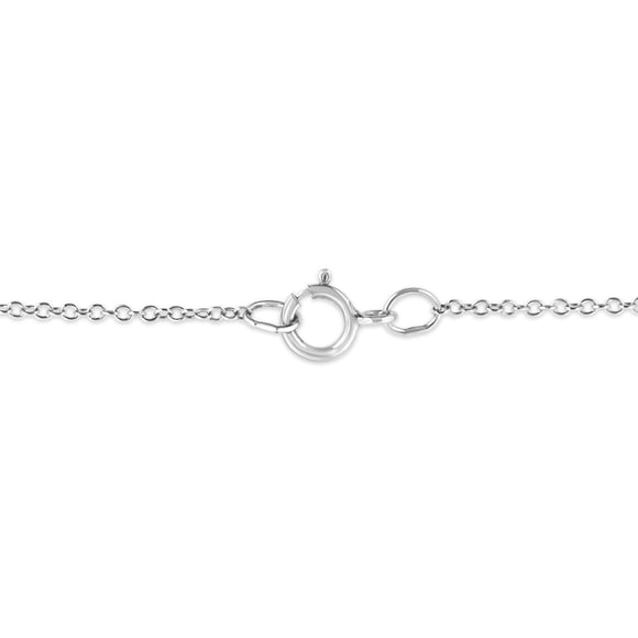 .925 Sterling Silver Prong-Set Diamond Accent Heart Emblemed 18" Pendant Necklace (I-J Color, I1-I2 Clarity)