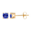 0.56 Carat Genuine Tanzanite 14K Yellow Gold Earrings-2