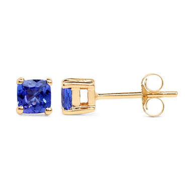 0.56 Carat Genuine Tanzanite 14K Yellow Gold Earrings - 0