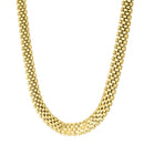 14k Yellow Gold Faceted Panther Link Chain Necklace-1