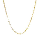 14K Yellow Gold Fine Paperclip Chain (1.5mm)-2