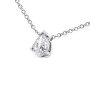 14K White Gold 1/2 Cttw Lab Grown Pear Shape Solitaire Diamond Pendent 18" Necklace (F-G Color, VS2-SI1 Clarity)-4