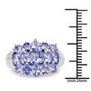 3.08 Carat Genuine Tanzanite .925 Sterling Silver Ring-3