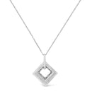 .925 Sterling Silver Pave-Set Diamond Accent Kite Shape 18" Pendant Necklace (I-J Color, I1-I2 Clarity)-5