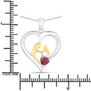 0.50 Carat Genuine Ruby .925 Sterling Silver Pendant-3