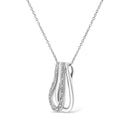 .925 Sterling Silver Pave-Set Diamond Accent Double Curve 18" Pendant Necklace (I-J Color, I1-I2 Clarity)-6