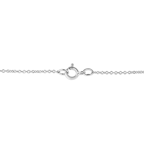 .925 Sterling Silver Pave-Set Diamond Accent Double Curve 18" Pendant Necklace (I-J Color, I1-I2 Clarity)
