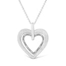 .925 Sterling Silver Prong-Set Diamond Accent Double Heart 18" Pendant Necklace (I-J Color, I1-I2 Clarity)-8