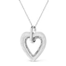 .925 Sterling Silver Prong-Set Diamond Accent Double Heart 18" Pendant Necklace (I-J Color, I1-I2 Clarity)-6