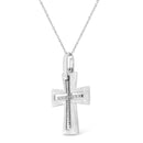 .925 Sterling Silver Prong-Set Diamond Accent Cross 18" Pendant Necklace (I-J Color, I1-I2 Clarity)-6