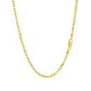 2.3mm 14k Yellow Gold Diamond Cut Cable Link Chain-3