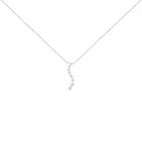 AGS Certified 14k White Gold 3.0 Cttw Baguette and Brilliant Round-Cut Diamond Journey 18" Pendant Necklace (K-L Color, I1-I2 Clarity)-2