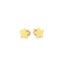 14k Yellow Gold Post Earrings with Stars-2