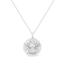 .925 Sterling Silver Diamond Accent Cancer Zodiac Design 18" Pendant Necklace Medallion (K-L Color, I1-I2 Clarity)-5