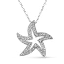 .925 Sterling Silver Prong-Set Diamond Accent Starfish 18" Pendant Necklace (I-J Color, I1-I2 Clarity)-10