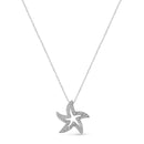 .925 Sterling Silver Prong-Set Diamond Accent Starfish 18" Pendant Necklace (I-J Color, I1-I2 Clarity)-7