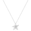 .925 Sterling Silver Prong-Set Diamond Accent Starfish Pendant Necklace (I-J Color, I1-I2 Clarity) - Size 18"-5