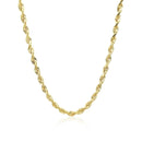 3.0mm 10k Yellow Gold Solid Diamond Cut Rope Chain-2