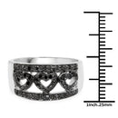 0.32 Carat Genuine Black Diamond .925 Sterling Silver Ring-3