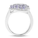 1.63 Carat Genuine Tanzanite .925 Sterling Silver Ring-2