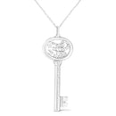 .925 Sterling Silver Diamond Accent Virgo Zodiac Key 18" Pendant Necklace (K-L Color, I1-I2 Clarity)-13