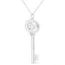 .925 Sterling Silver Diamond Accent Virgo Zodiac Key 18" Pendant Necklace (K-L Color, I1-I2 Clarity)-3
