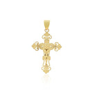 14k Two Tone Gold Cross Pendant-2