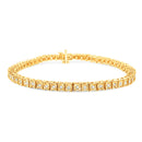 .925 Sterling Silver 1.0 Cttw Diamond Square Frame Miracle-Set Tennis Bracelet (I-J Color, I3 Clarity) - 7"-2